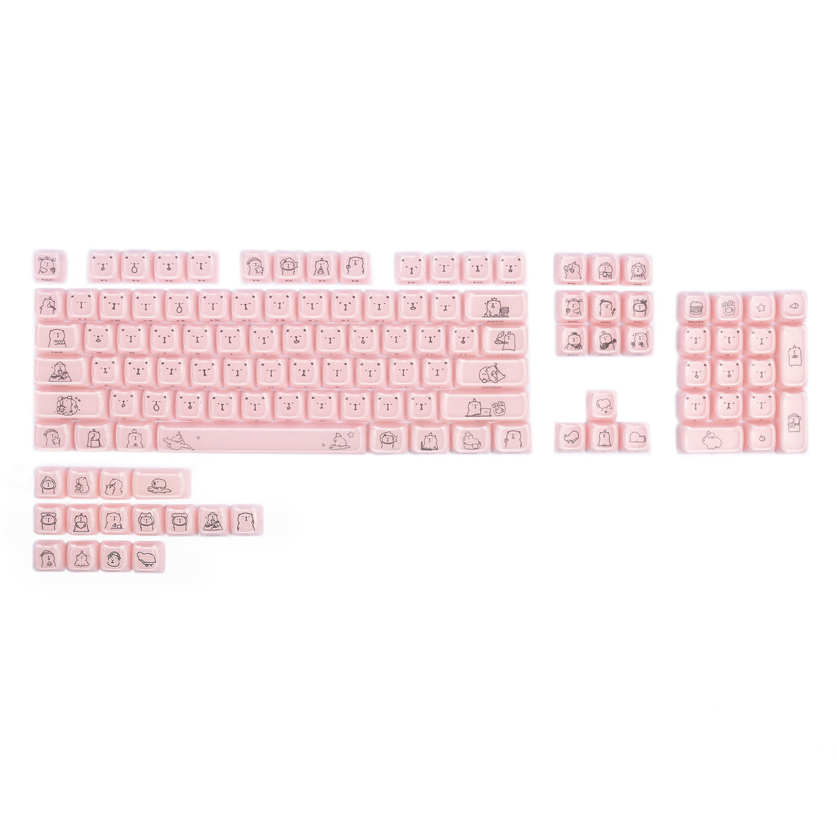 ATTACK SHARK SK05 118/119 toetsen, PBT-keycaps, MOA, ANSI