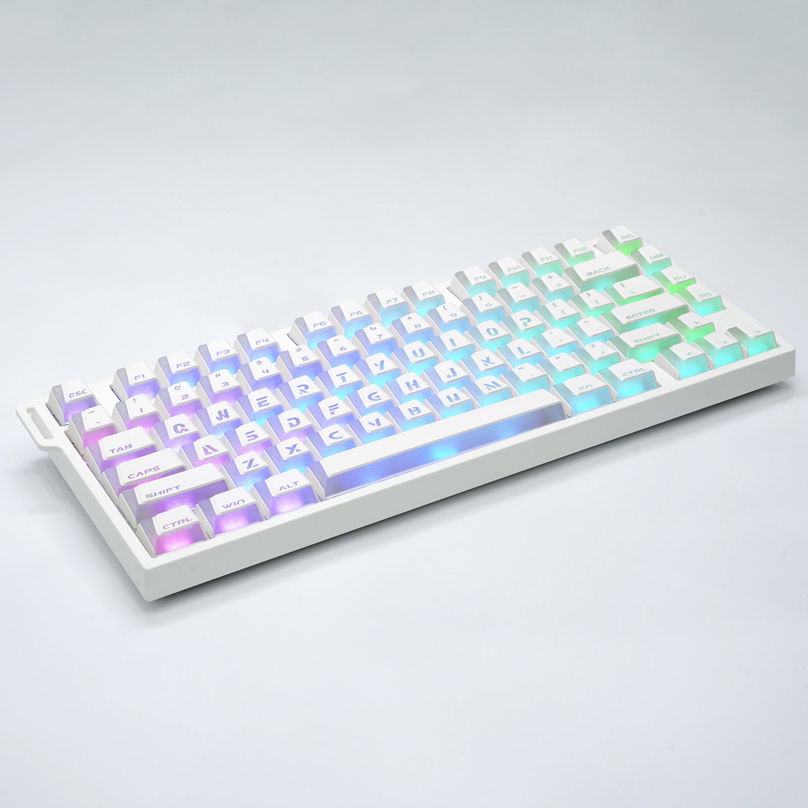 ATTACK SHARK SK07 131 toetsen Prism Shine-Through-toetskappen, ANSI, wit