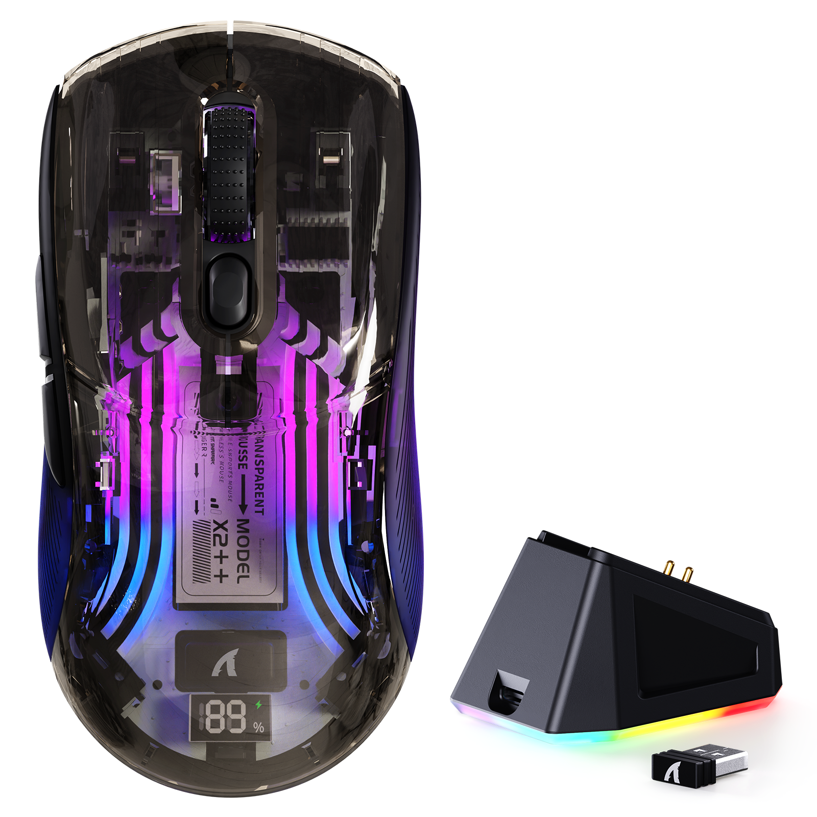ATTACK SHARK X2PRO Draadloze Gaming Muis met Oplaaddock