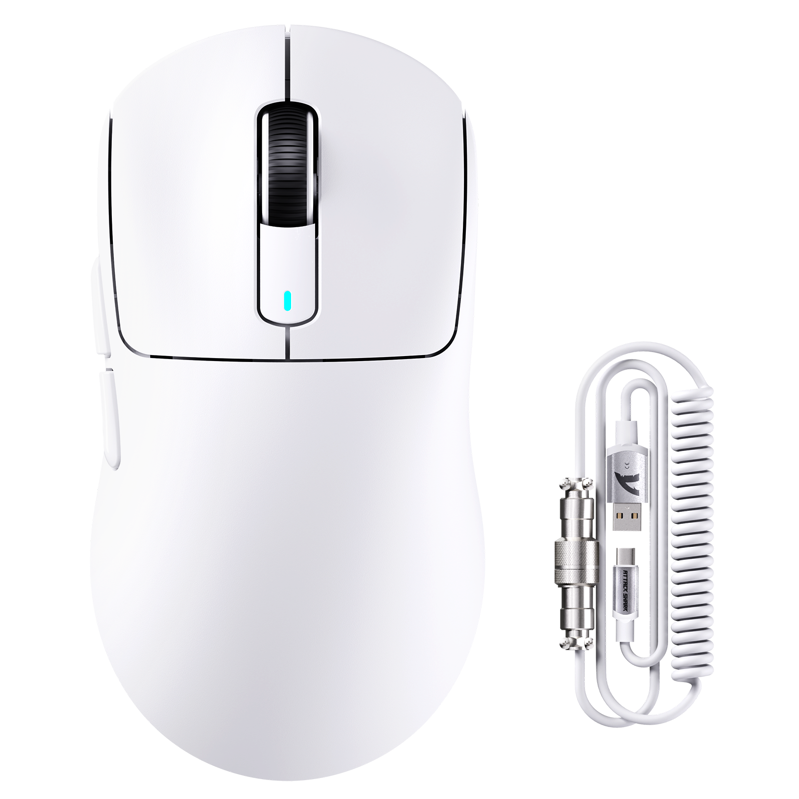 ATTACK SHARK X3MAX PAW3950 Draadloze Gaming Muis met C06 Muis Opgerolde Kabel