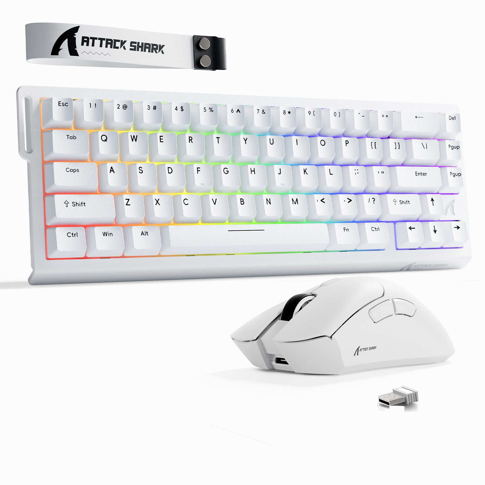 ATTACK SHARK X68HE Rapid Trigger Toetsenbord + R1 Draadloze Gaming Muis Bundel