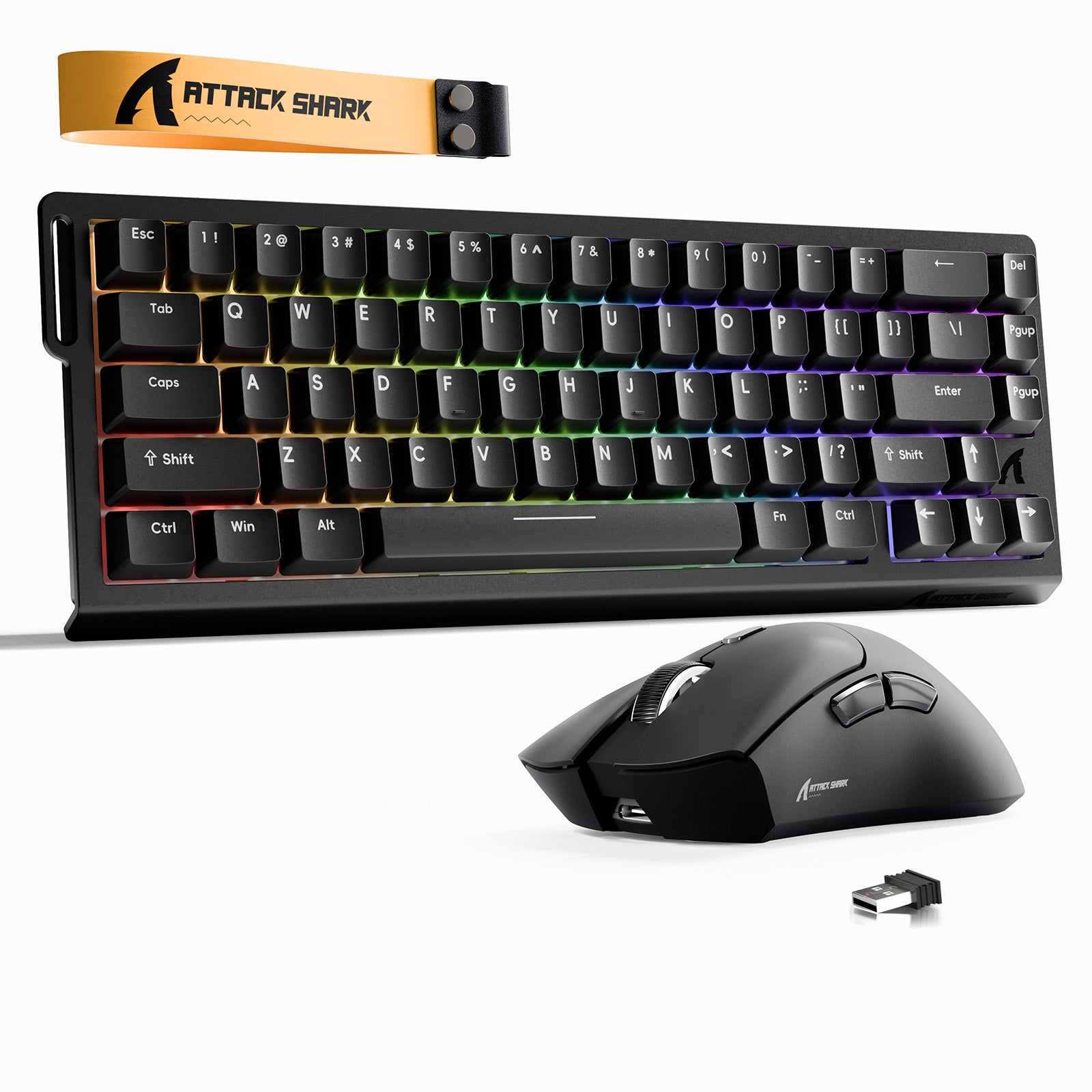 ATTACK SHARK X68HE Rapid Trigger Toetsenbord + R1 Draadloze Gaming Muis Bundel
