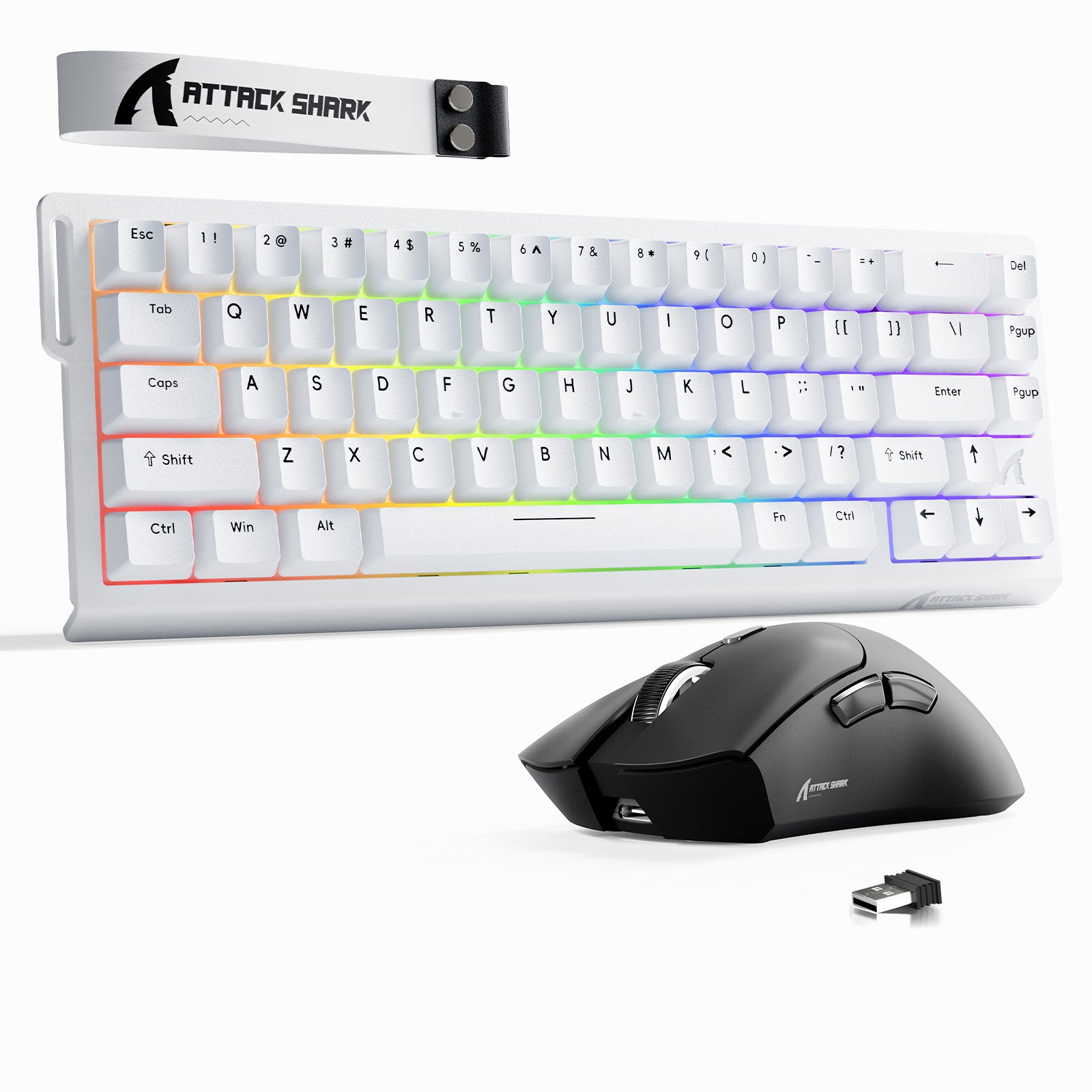 ATTACK SHARK X68HE Rapid Trigger Toetsenbord + R1 Draadloze Gaming Muis Bundel