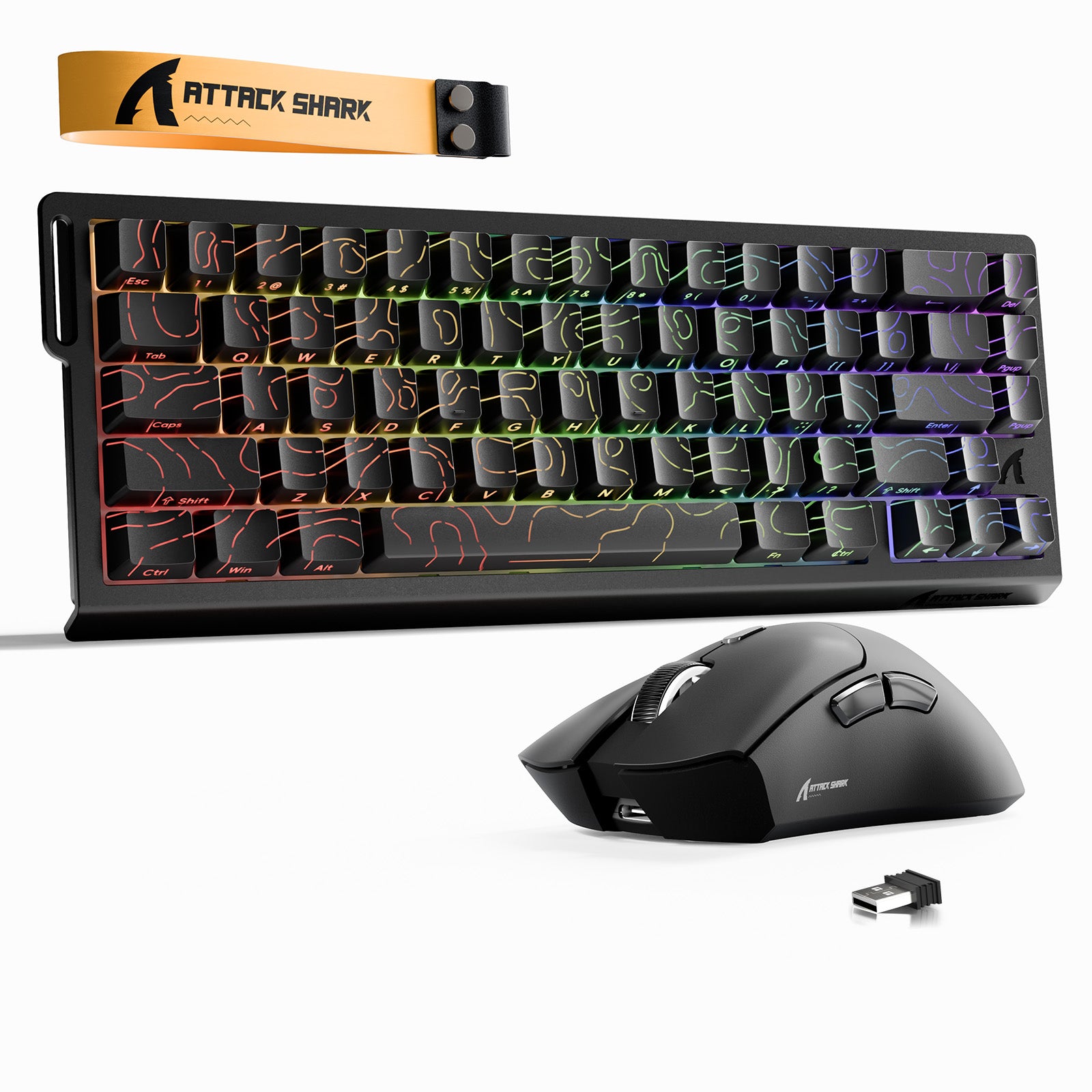 ATTACK SHARK X68HE Rapid Trigger Toetsenbord + R1 Draadloze Gaming Muis Bundel