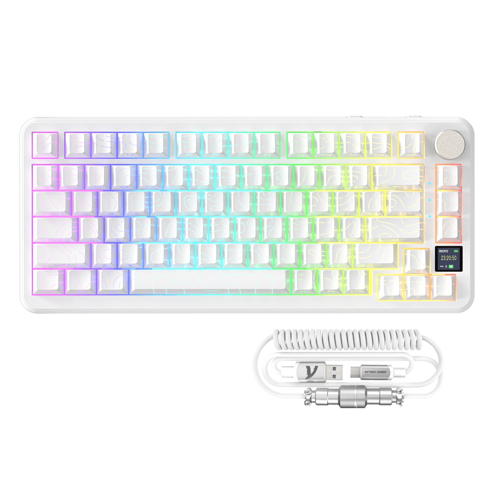 White Contours(with C01PRO Cable) / Blueberry Switch (Linear)