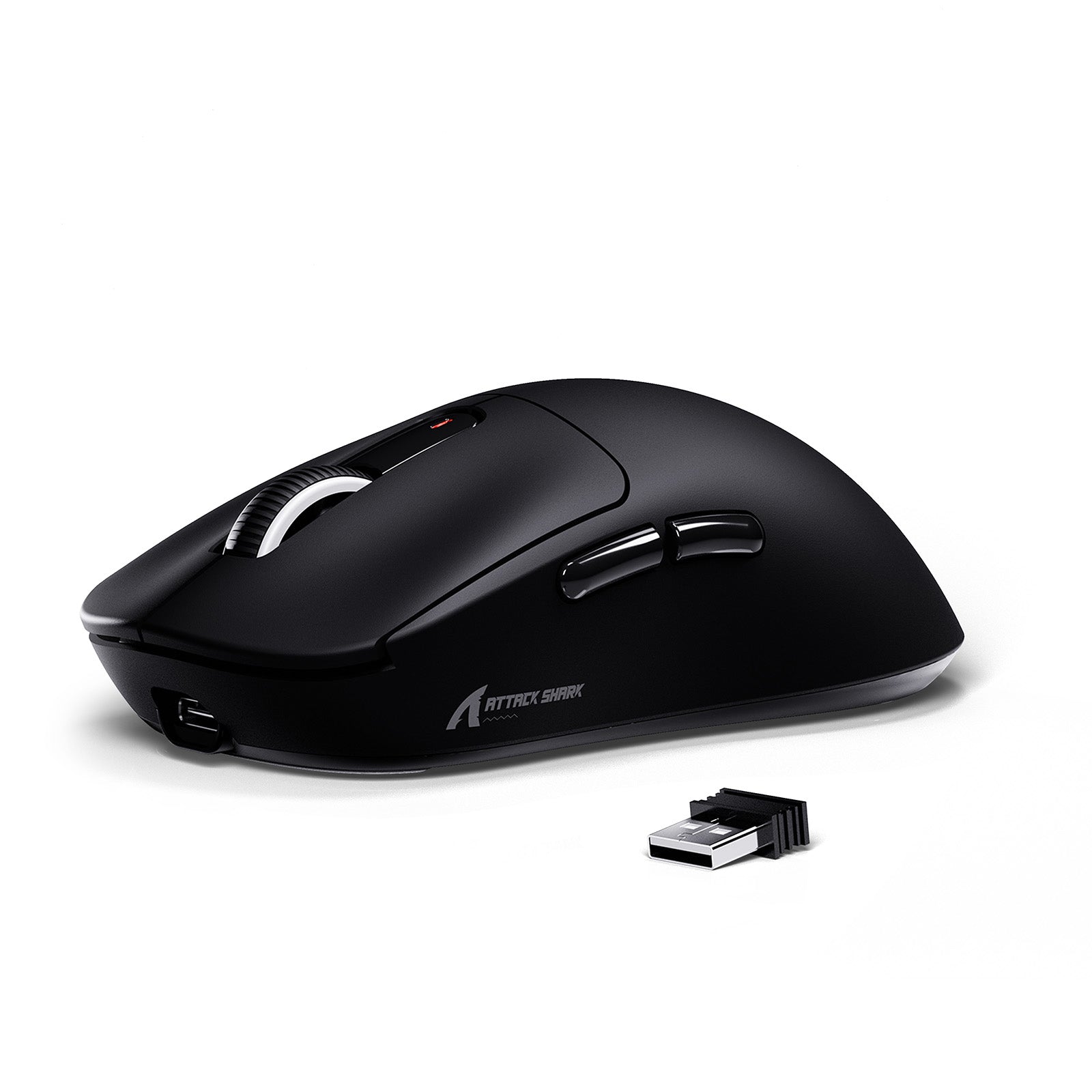 ATTACK SHARK X3 Wireless Gaming Mouse - Black superlight ergonomic design with USB receiver for competitive gaming