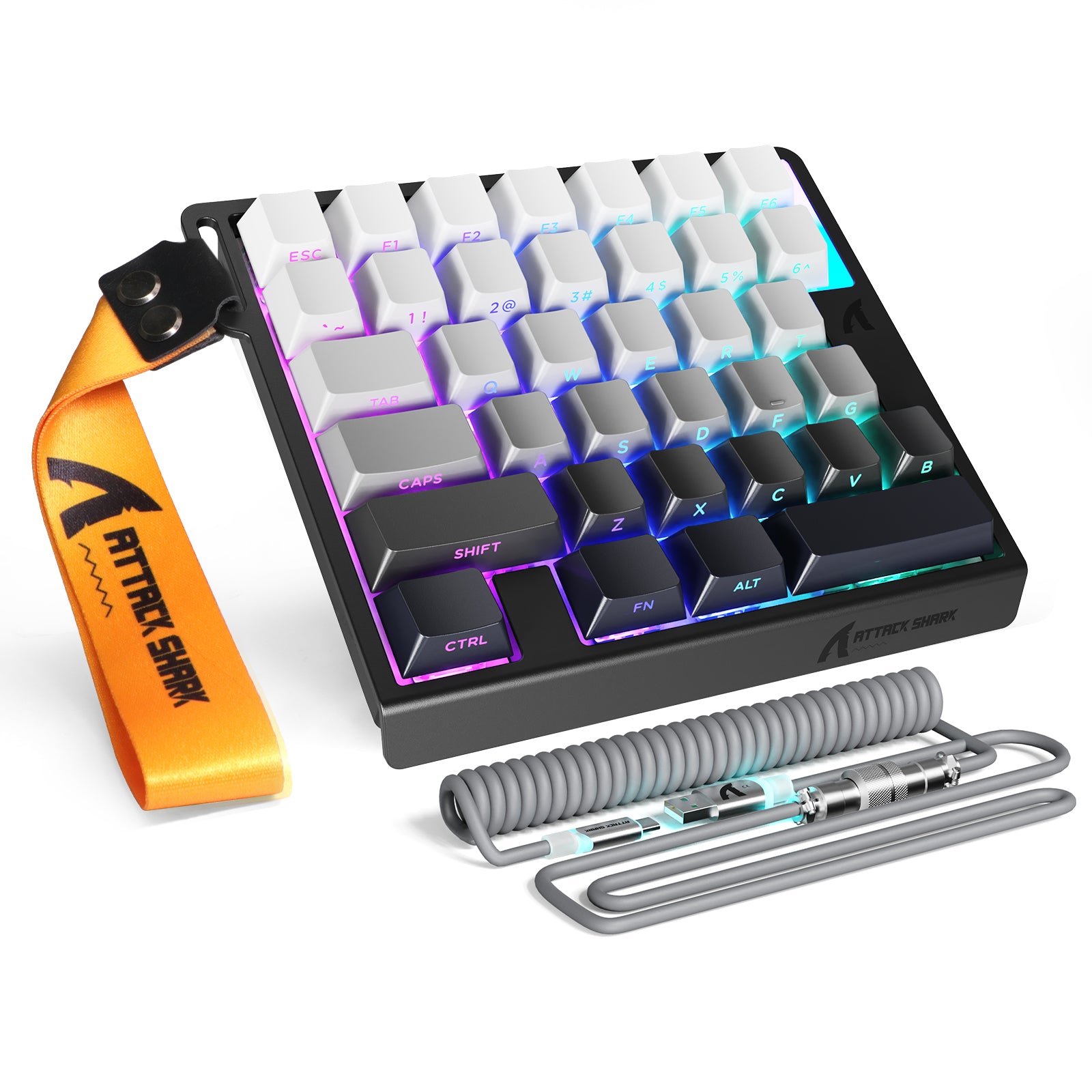 ATTACK SHARK M36 HE eenhandig magnetisch schakelkasttoetsenbord & C01 ULTRA LED Aviator-kabel