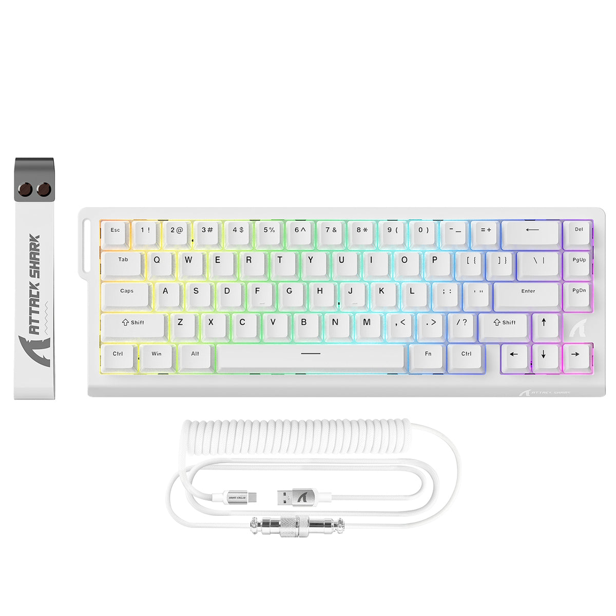 ATTACK SHARK X68 HE Snelle Trigger Toetsenbord Magnetische Schakelaar met C01PRO Opgerolde Kabel